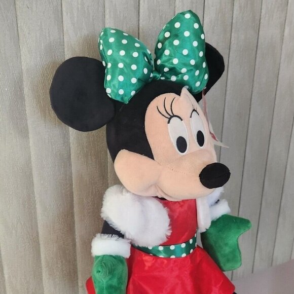 Gemmy Minnie Mouse Holiday Greeter Christmas 22" Tall Plush Standing - Picture 4 of 14